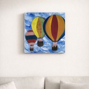 When Pigs Fly Signed Oil Painting on Gallery Wrapped Canvas